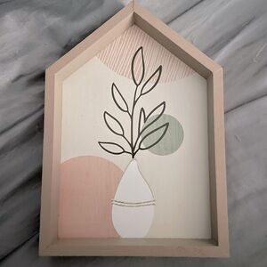 aesthetic simple home decor piece pink and greenery